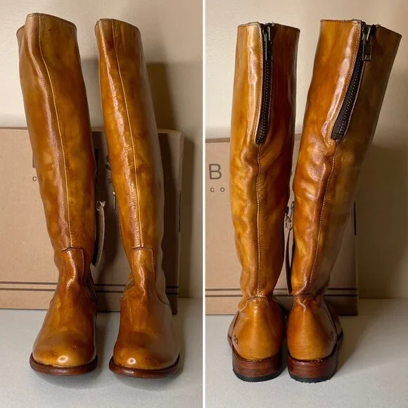 BED STU Tess Distressed Leather Riding Boots Size 8 - Picture 6 of 16